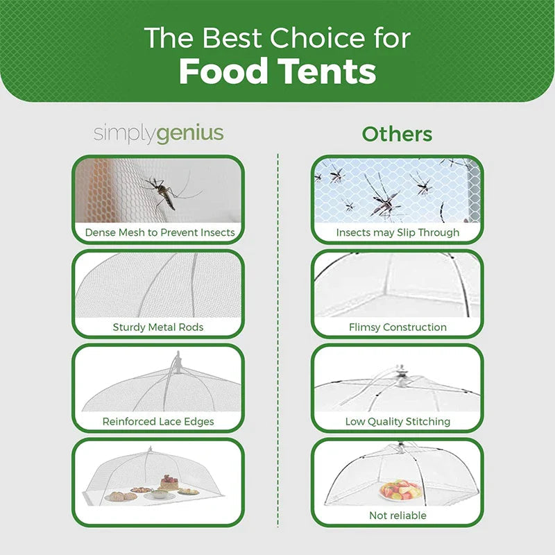 FrischNetz Foldable Food Cover | Reusable & Breathable | Insect Net for Outdoors & Kitchen | Lightweight & Space-Saving