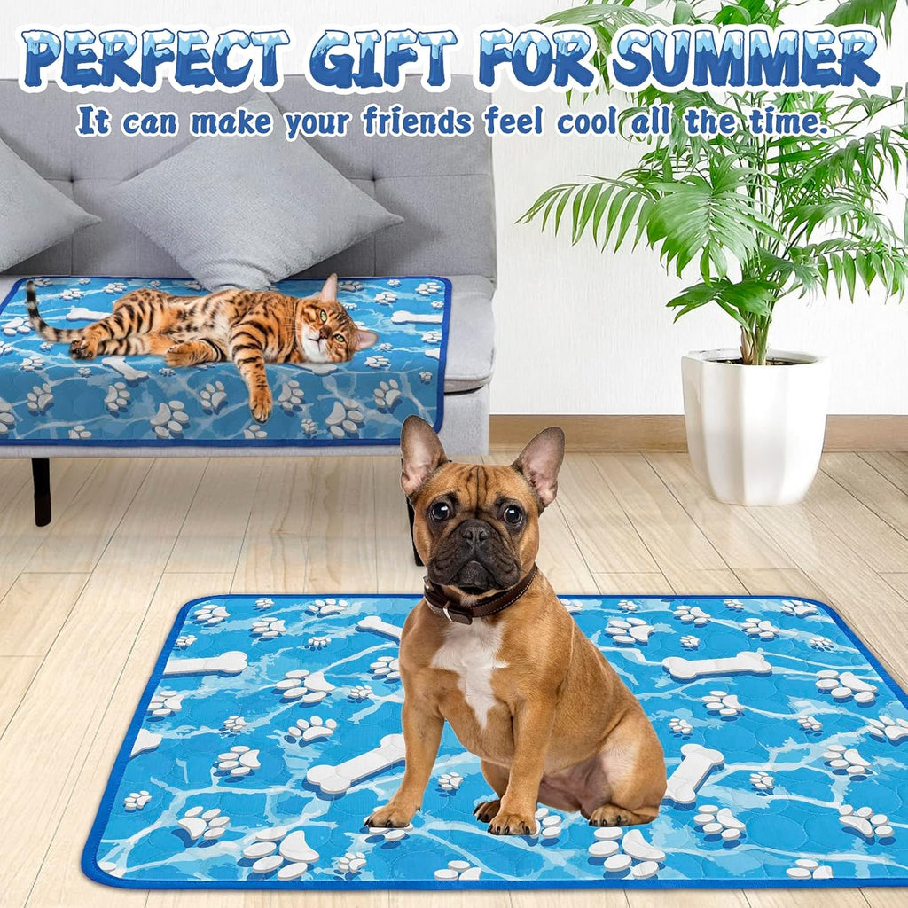 FrostPaws | Kühlmatte für Hunde & Katzen | Selbstkühlende Sommermatte | Waschbare Haustier-Liegematte