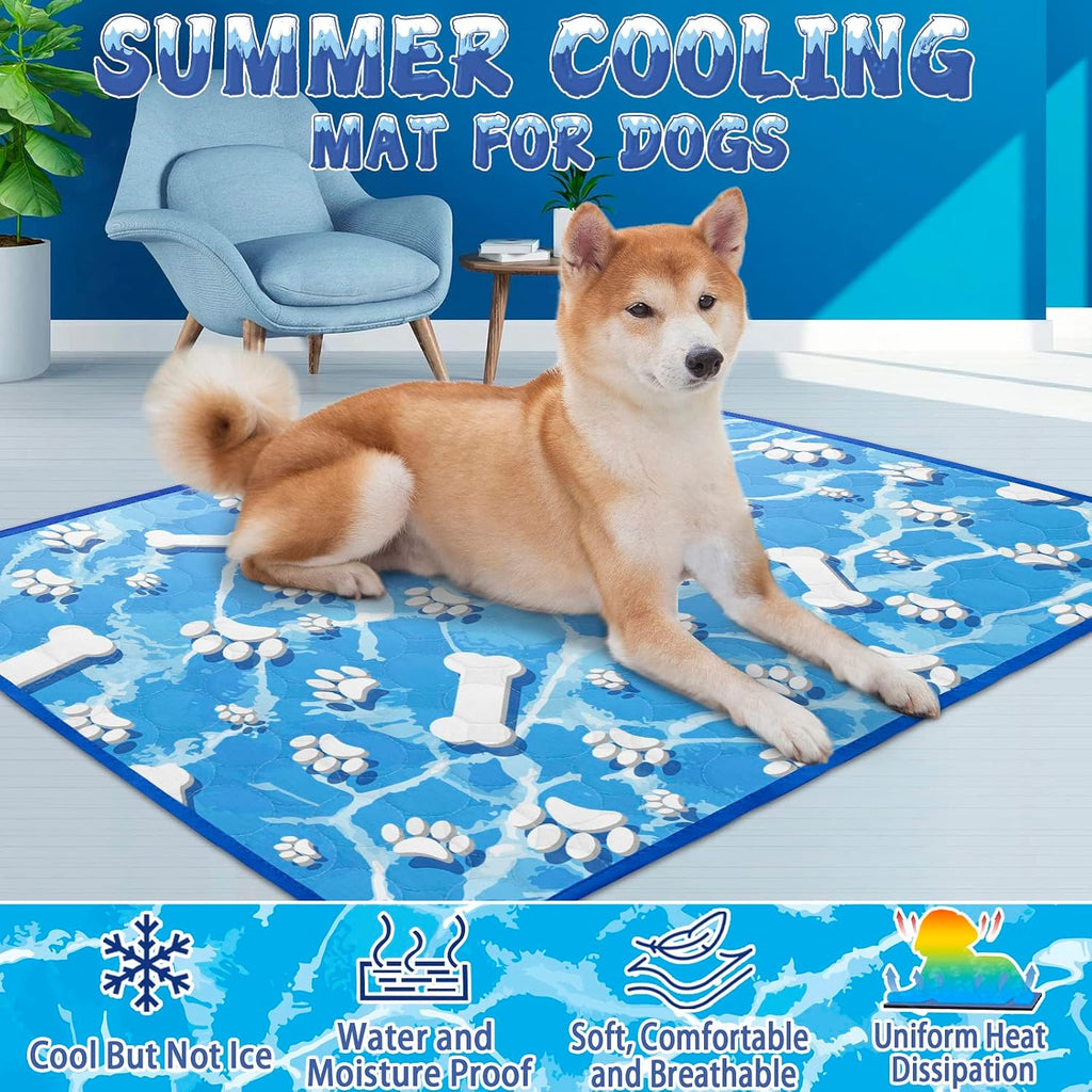 FrostPaws | Kühlmatte für Hunde & Katzen | Selbstkühlende Sommermatte | Waschbare Haustier-Liegematte
