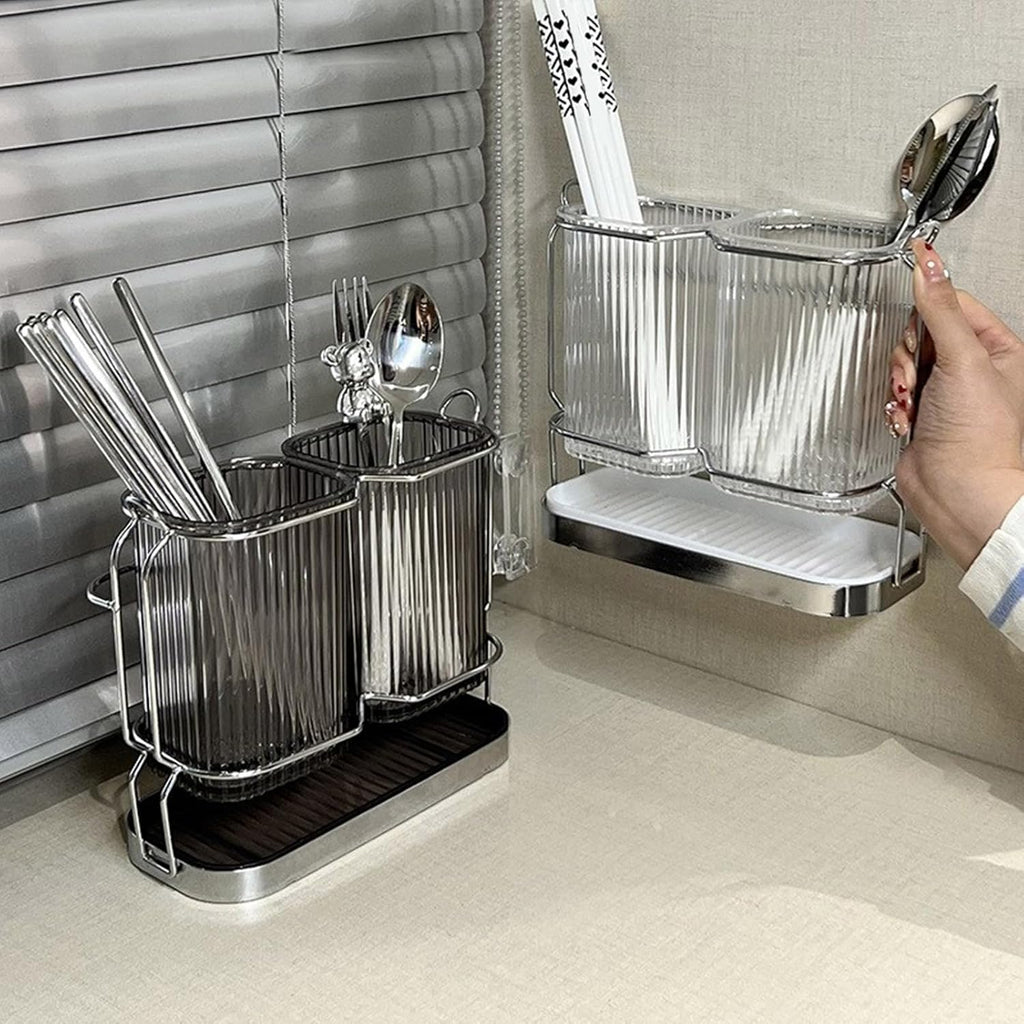 Culinora | Küchenutensilienhalter Wandmontage | Abnehmbar | Große Kapazität | Rostbeständiges Design