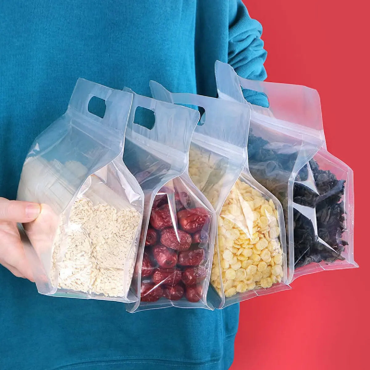 EcoPouch Storage Bags | Reusable & Leak-Proof | For Fruit, Vegetables, Snacks & More | Set of 10