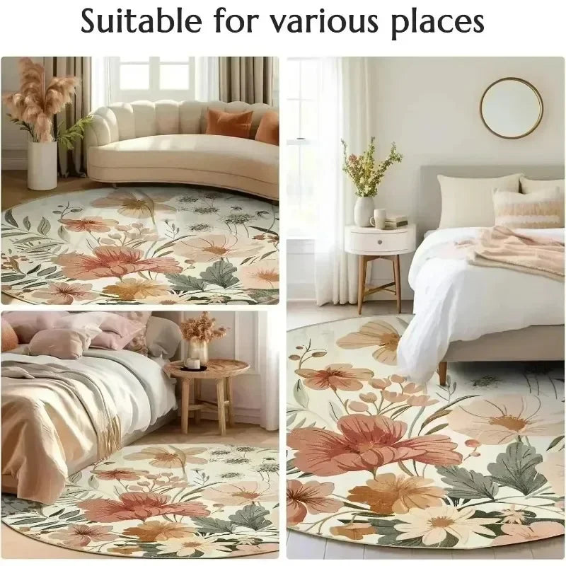 CosyLuxe | Christmas Tree Rug | Round & Non-Slip | 40–120 cm | Washable Flannel Mat for Tree, Living Room & Decor