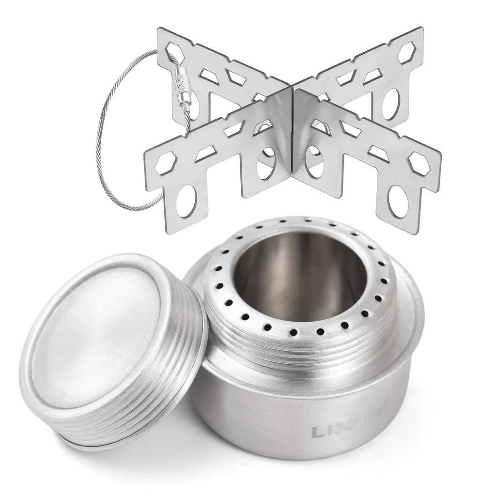 FlammigoGear Alcohol Stove Mini | Ultralight & Portable | With Lid & Cross Stand | For Camping & Outdoor