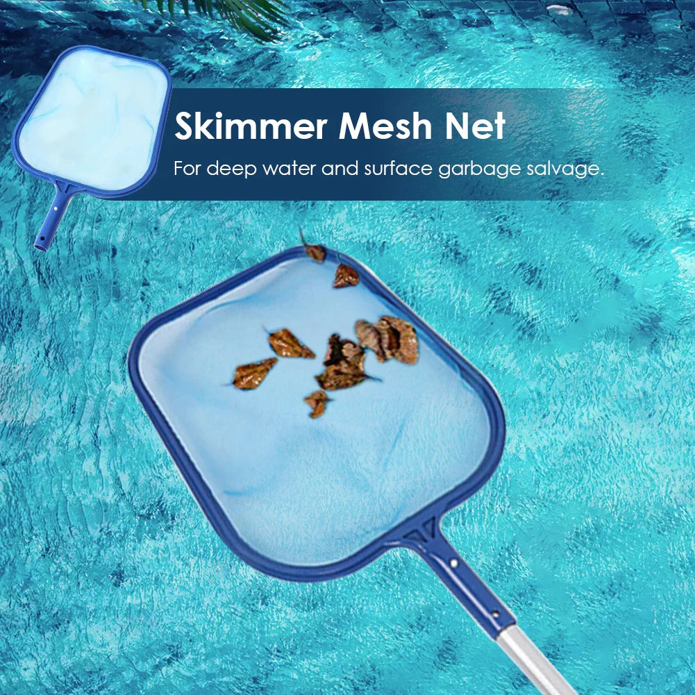AquaSift Pool Skimmer with Telescopic Pole | Leaf Skimmer for Swimming Pool & Pond | Durable Net | Cleaning for Pool & Spa