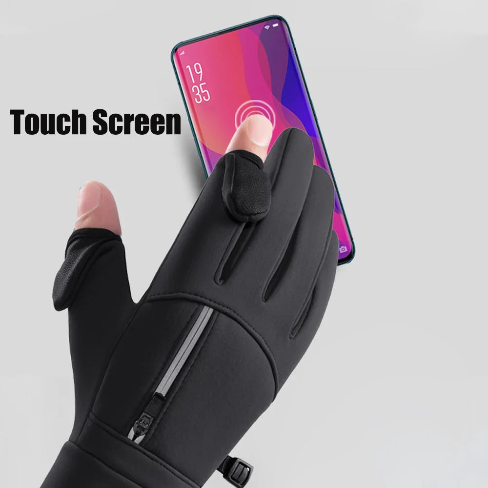 FrostGrip | Winter Gloves with Fold-Back Fingertips | Waterproof, Windproof & Touchscreen Compatible | M–XL