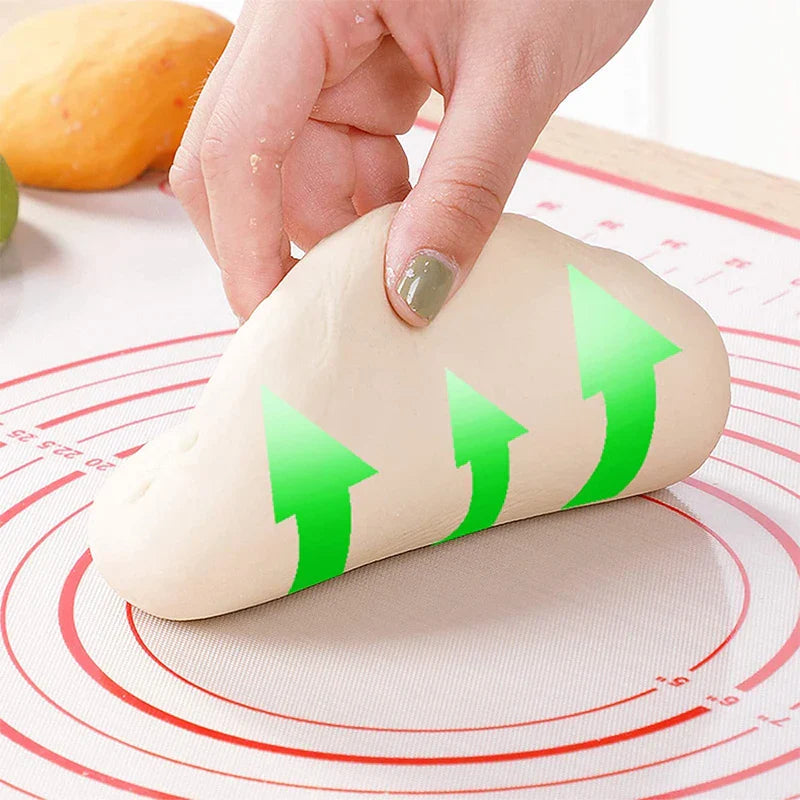 BakeFlex™ Silicone Baking Mat | Extra Thick & Non-Stick | With Measurement Scale | Perfect for Rolling Dough, Fondant & Pastries