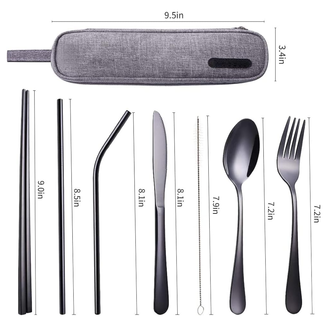 GoCutlery Cutlery Set | 4-Piece for On the Go | Stainless Steel & BPA-Free | With Carrying Case