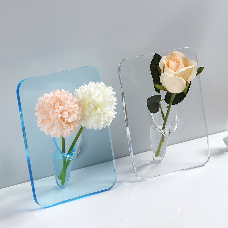 FloraFrame | Acrylic Picture Frame Vase | Modern & Elegant | Transparent