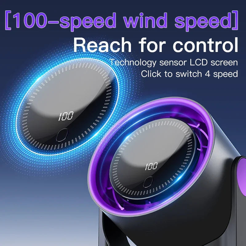 Airiqo Bladeless USB Fan | 100 Levels | Whisper-Quiet & Energy Efficient | Portable & Wall Mountable