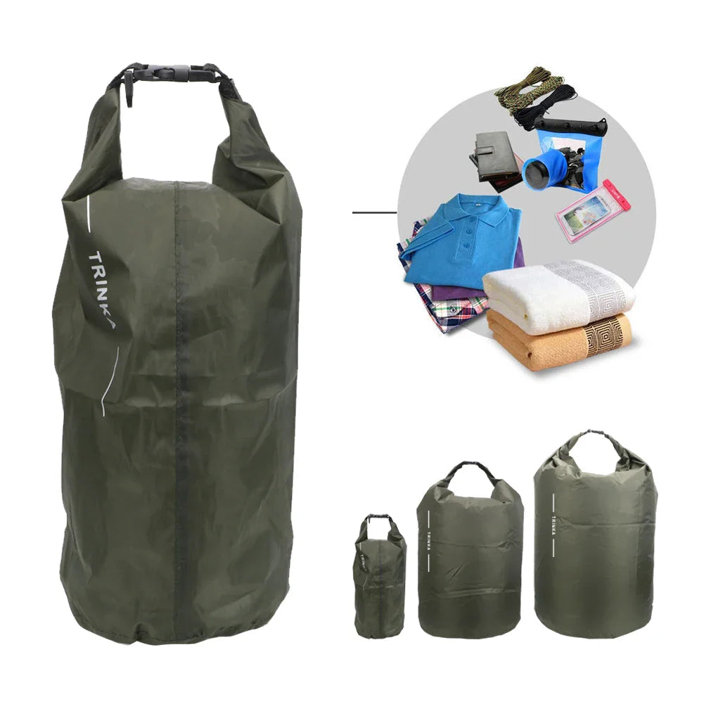 DryHike Waterproof Dry Bags 8L / 40L / 70L | Ultralight & Durable | For Kayak, Boat, Camping & Outdoor Travel