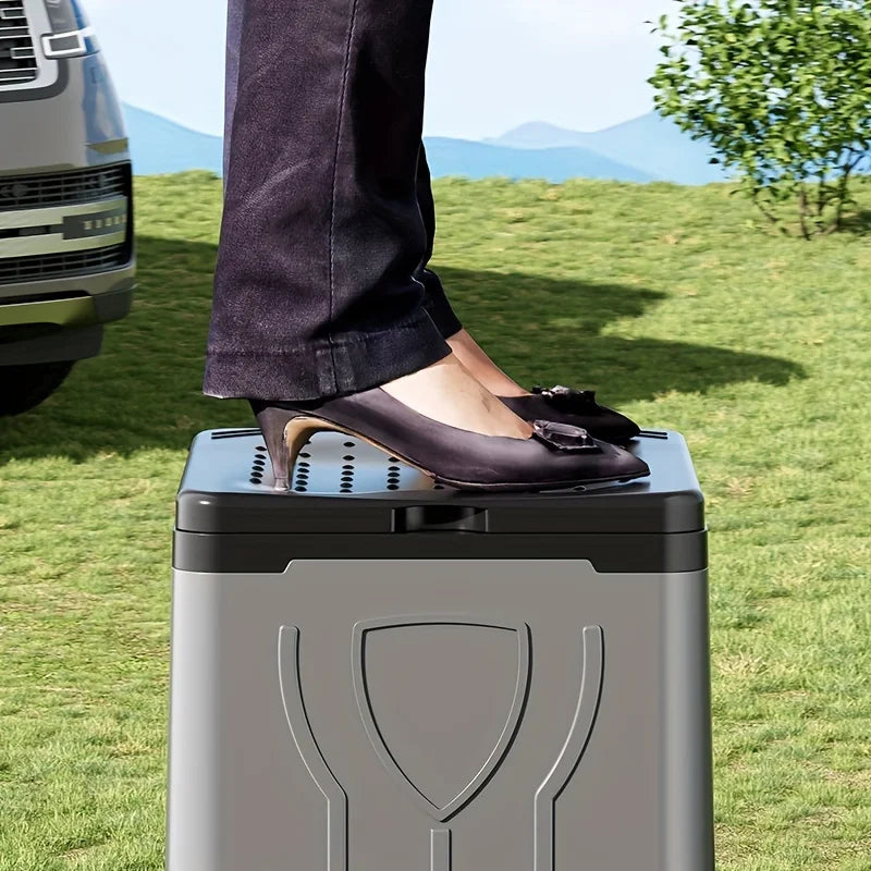 Foldable Camping Toilet Camploo XL | Portable with Lid | Extra Large & Stable | For Outdoor, Travel & Boat