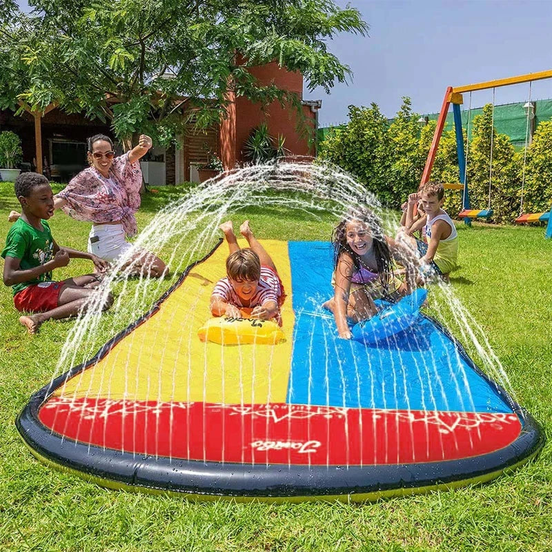 AquaRush Water Slide | Inflatable Water Slide with Sprinkler Function | For Garden & Outdoor | Summer Fun for Kids