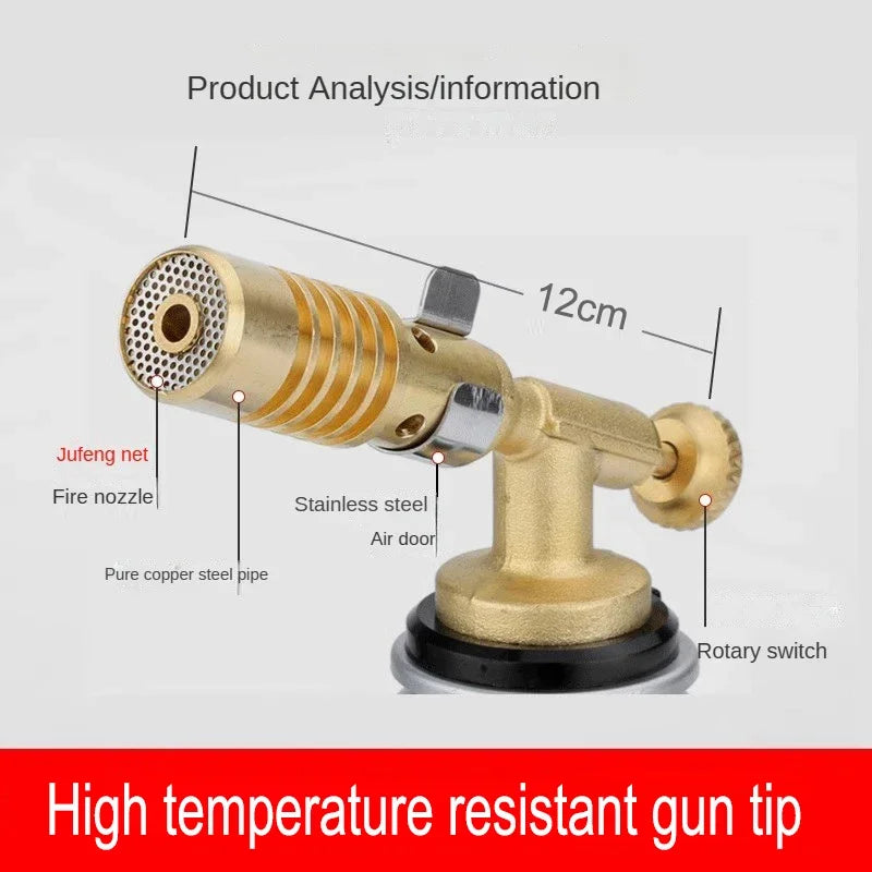 Flammex Pro Soldering Torch | For Butane Gas | Adjustable Flame up to 1300 °C | Compact & Ergonomic | Ideal for Kitchen & Outdoor