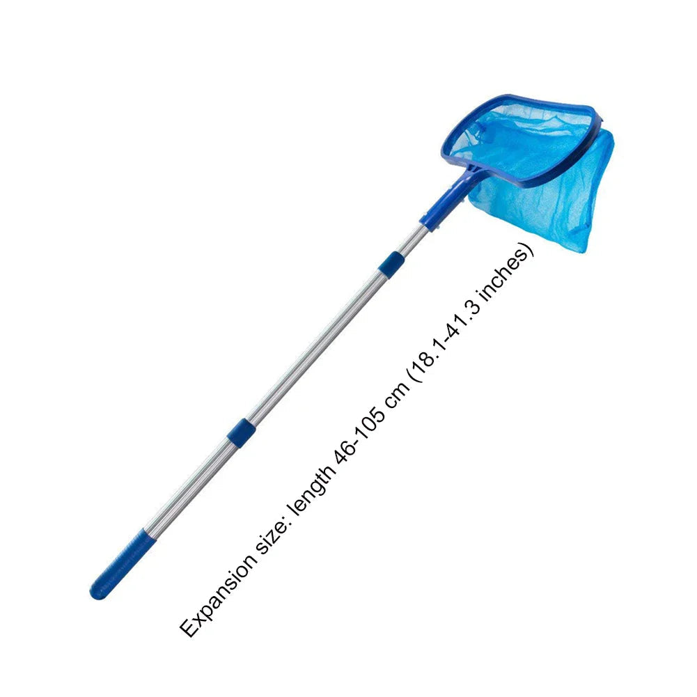 AquaSift Pool Skimmer with Telescopic Pole | Leaf Skimmer for Swimming Pool & Pond | Durable Net | Cleaning for Pool & Spa