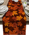 Autumna LeafRunner Table Runner Linen | Maple Leaf Autumn Decoration | Washable & Durable | 150–200 × 33 cm