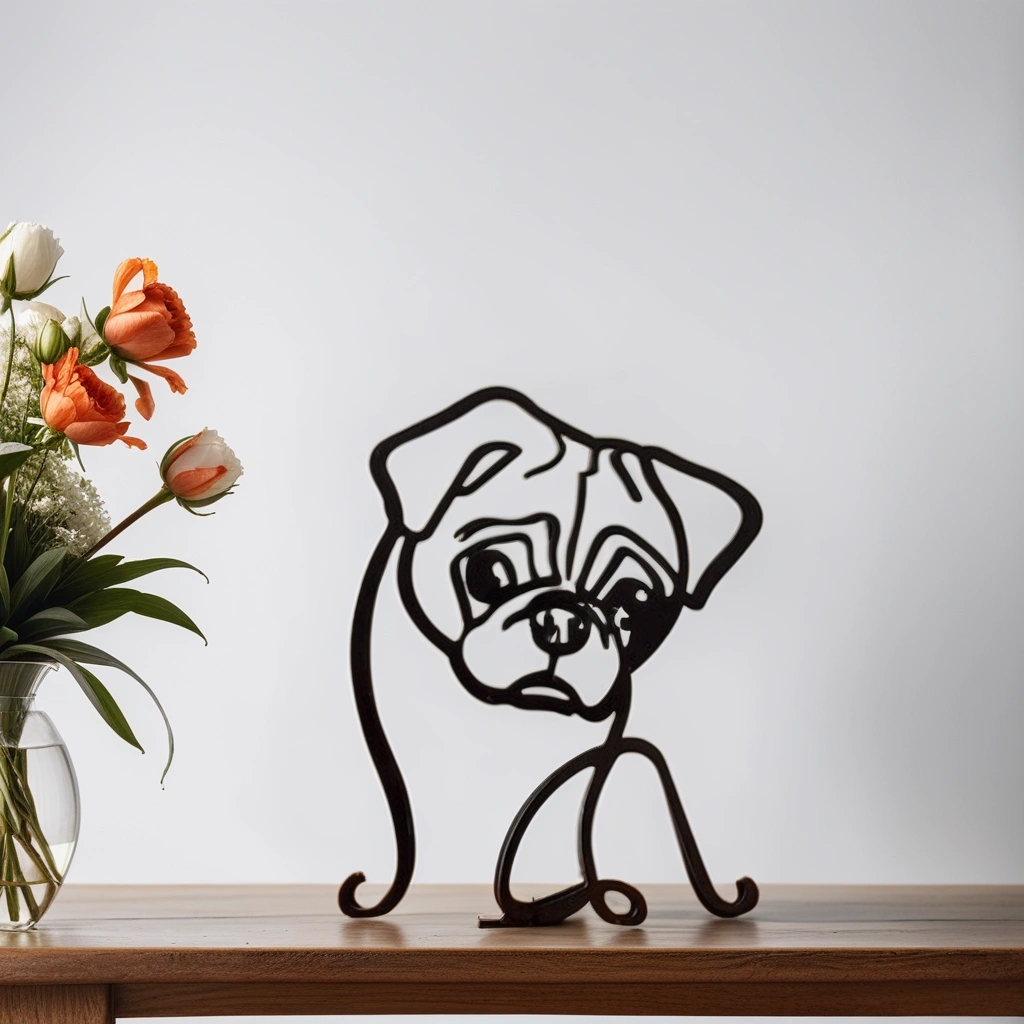 Artipaws Abstract Dog Sculpture | Modern Design | High-Quality Art Figurine | For Shelf & Table