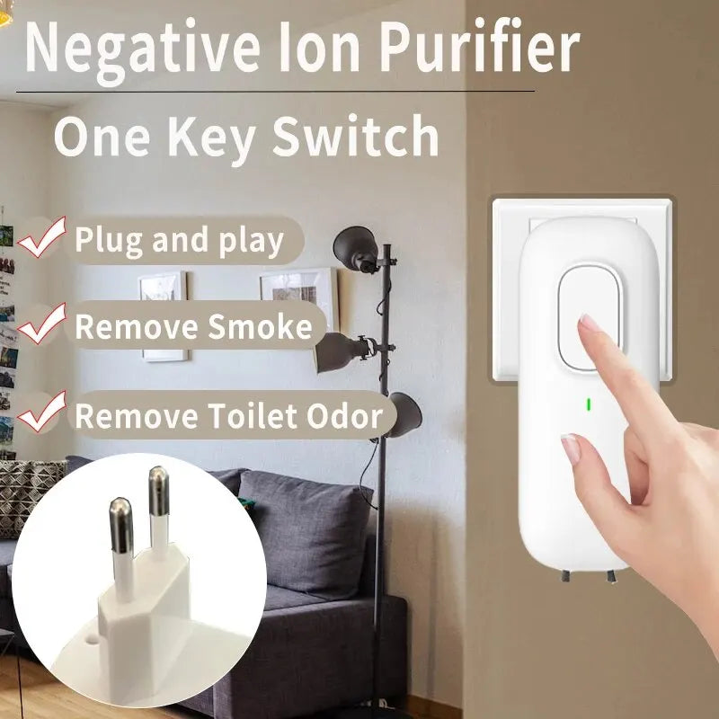 Air Purifier IonAir Mini | Plug-in Ionizer without Filter | 350 Million Ions/sec | For 20 m³ Rooms