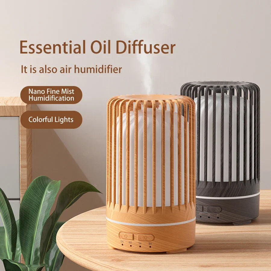 Auralis Mini Aroma Diffuser | 150 ml | Ultrasonic & LED Mood Light | USB Powered | Quiet Air Humidification
