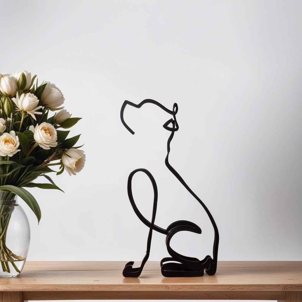 Artipaws Abstract Dog Sculpture | Modern Design | High-Quality Art Figurine | For Shelf & Table