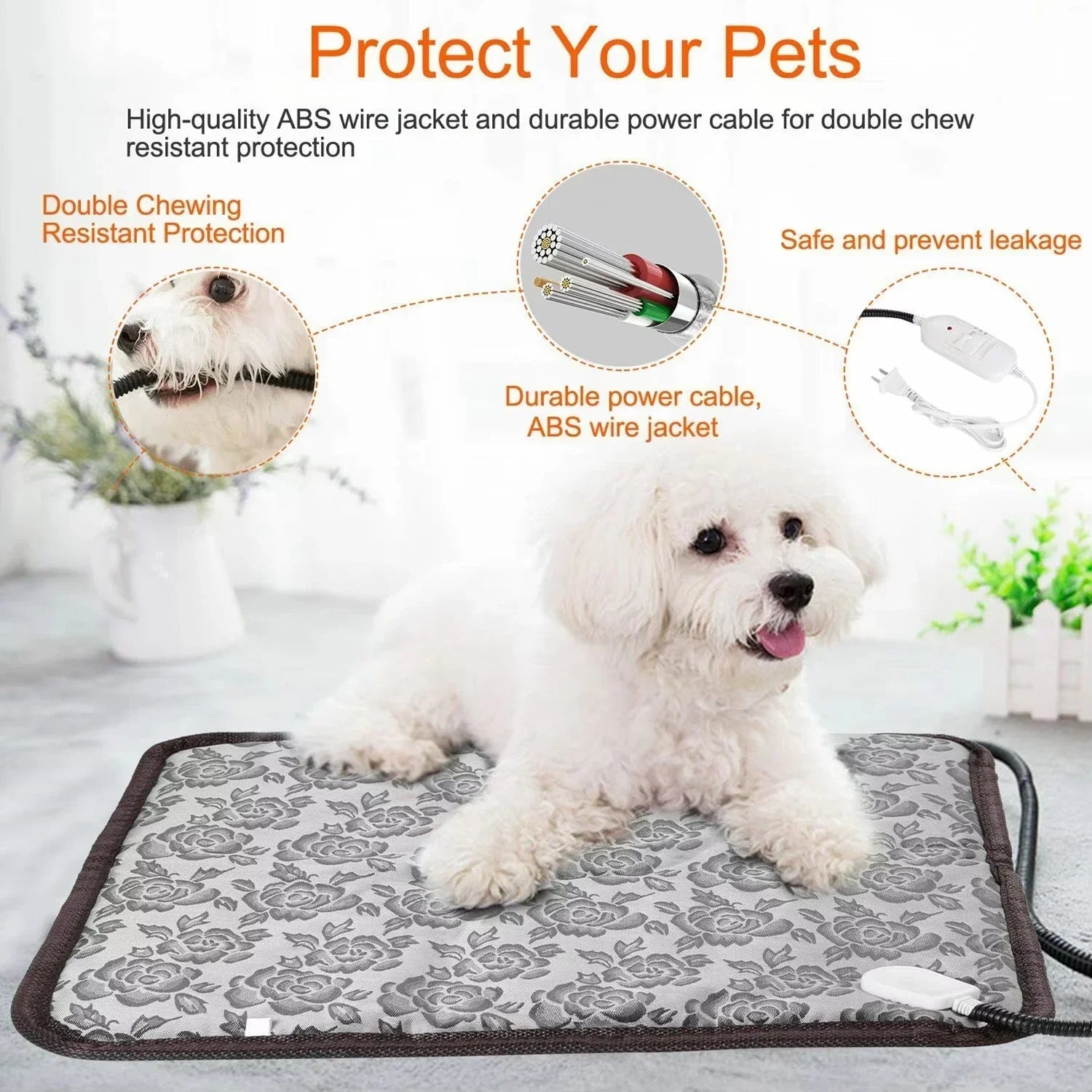 Heated Pet Mat PawTherm | Temperature Control & Timer | Waterproof & Safe | For Dogs & Cats