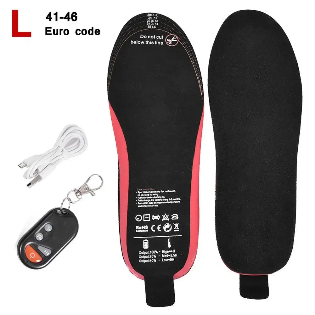Heated Insoles WarmStep Pro | Rechargeable with Remote Control | 3 Heat Settings | Customizable | Electric Foot Warmers for Winter & Outdoor