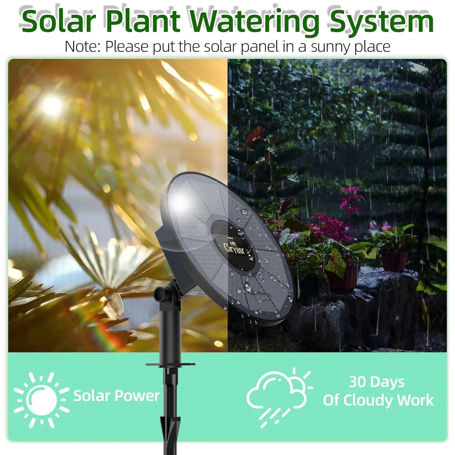 AquaSolaris Solar Irrigation System Automatic | Drip Irrigation with Timer & Battery | For Balcony, Garden & Plant Pots | Up to 15 Plants