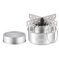 FlammigoGear Alcohol Stove Mini | Ultralight & Portable | With Lid & Cross Stand | For Camping & Outdoor