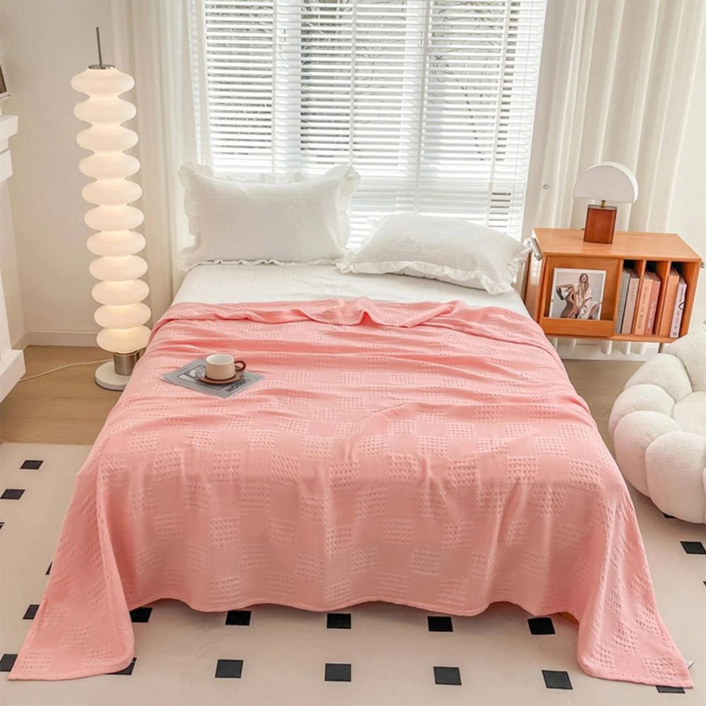 Cotura Waffle Blanket | 100% Organic Cotton | Breathable & Elegant | Waffle Texture