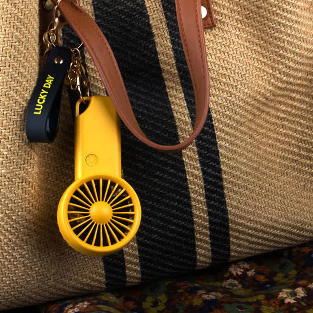 Brisola Mini Hand Fan with USB Charging | 3 Speed Settings & LED Display | Portable Battery Fan for Office, Travel & Sports