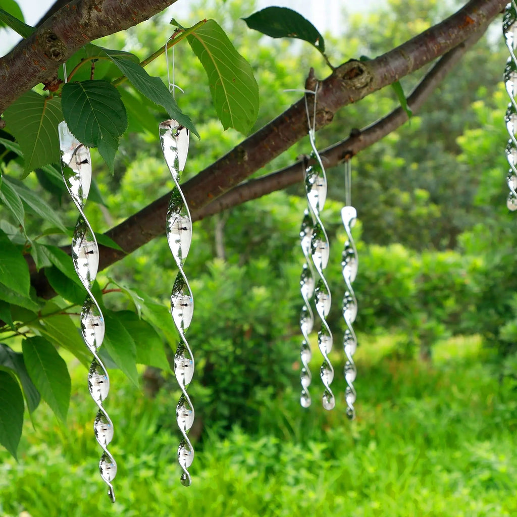 Bird Deterrent Spinning Rods BirdGuard Reflect Set of 12 | 30 cm | Reflective Garden Decoration | Repels Birds & Protects Fruits, Vegetables & Beds