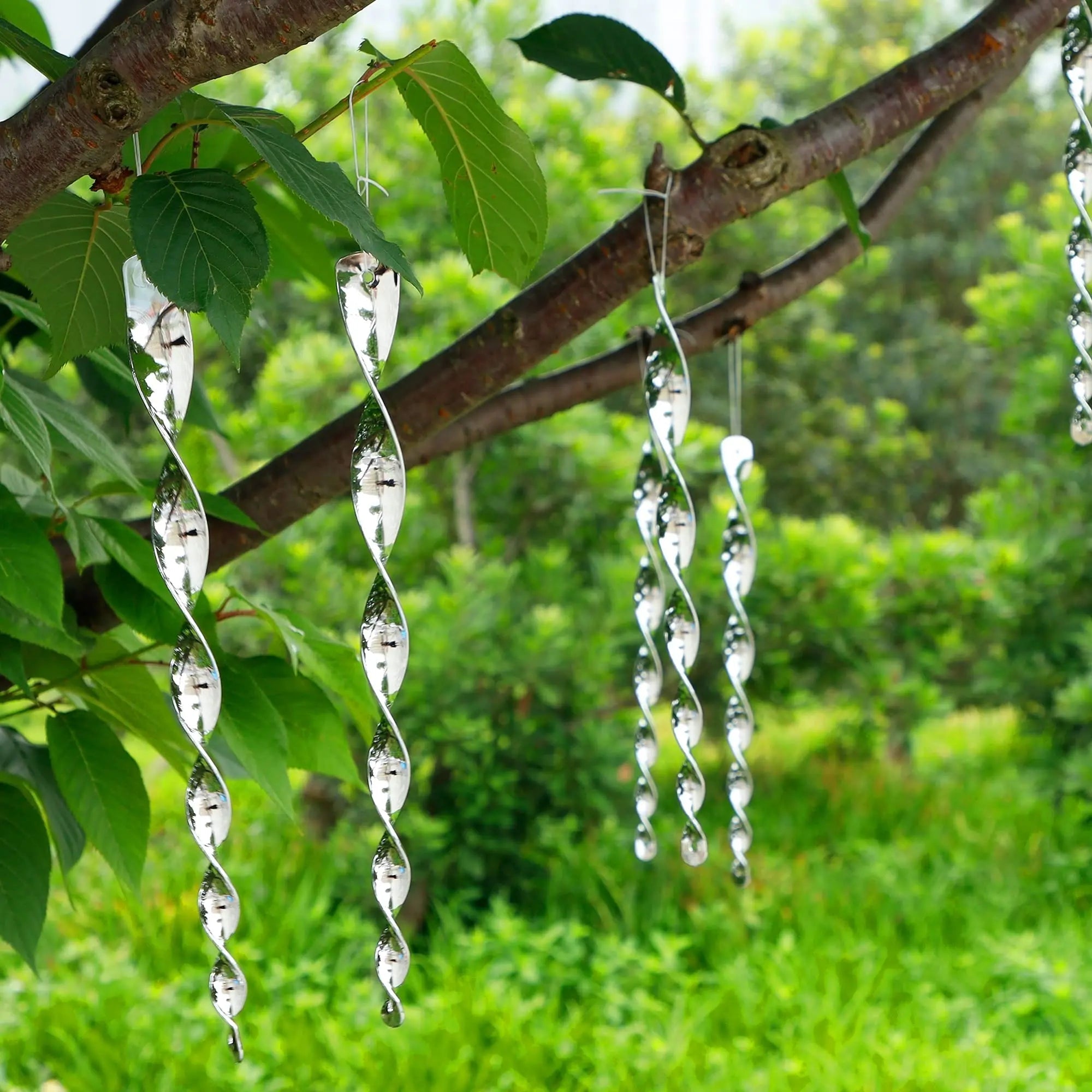 Bird Deterrent Spinning Rods BirdGuard Reflect Set of 12 | 30 cm | Reflective Garden Decoration | Repels Birds & Protects Fruits, Vegetables & Beds