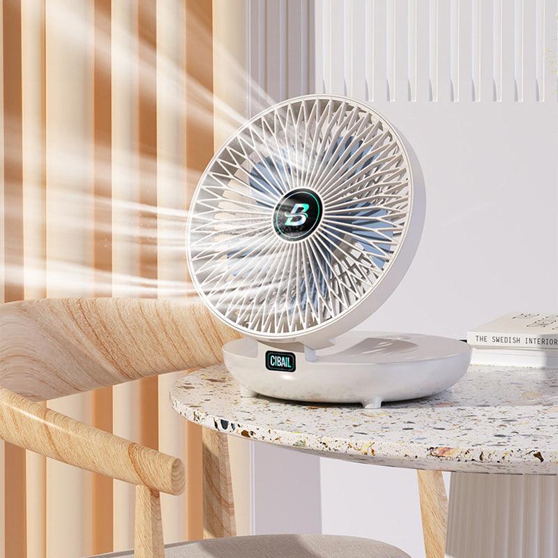 BriseFlex Foldable Table & Wall Fan | Wireless & Whisper-Quiet | 3 Speeds | Rechargeable