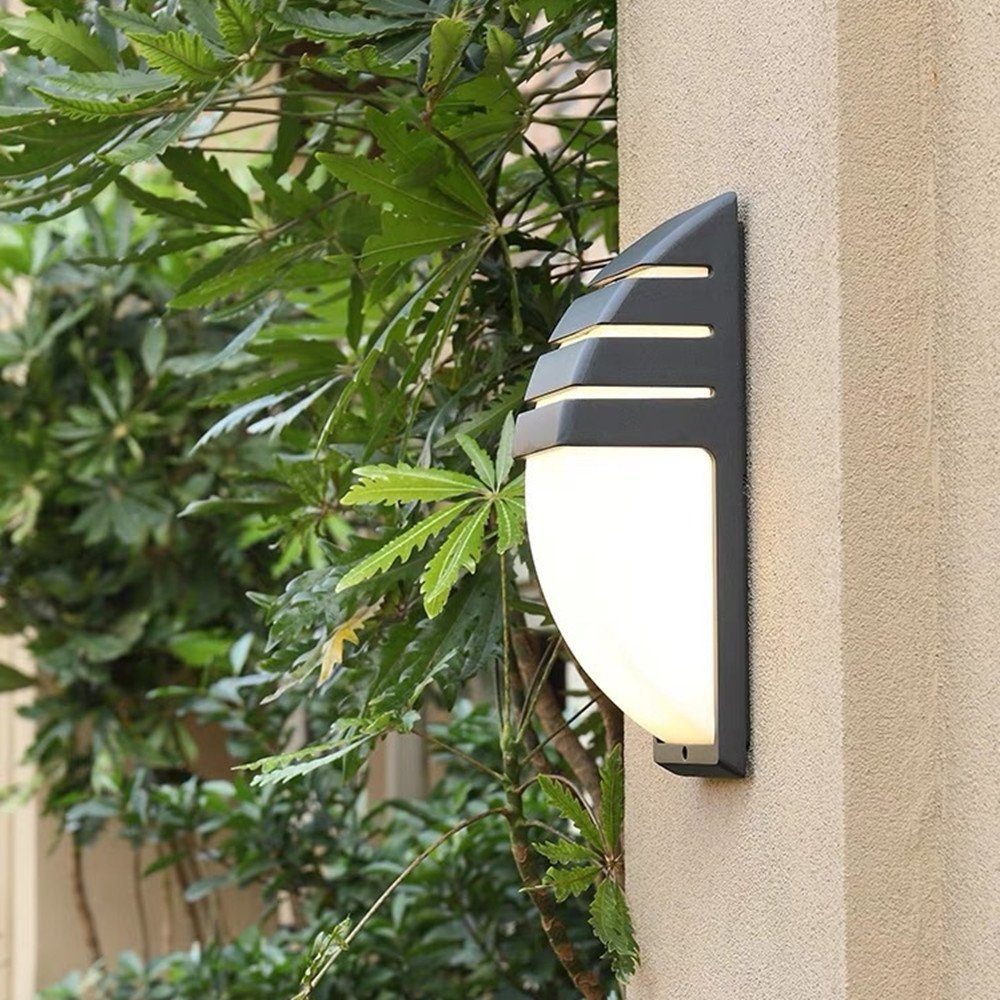 LumiSense | LED Außenwandleuchte mit Bewegungsmelder | 8W COB LED | IP65 Wetterfest | Aluminium | 22,5 × 8 × 7,5 cm