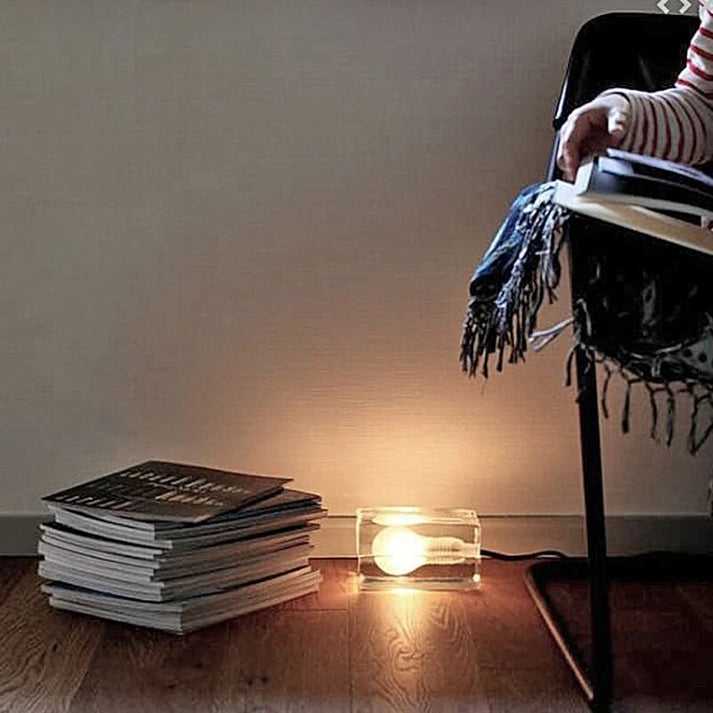 Clarylume Glass Table Lamp | Glare-Free LED Light | Crystal Clear Design | For Bedroom, Office & Living Room