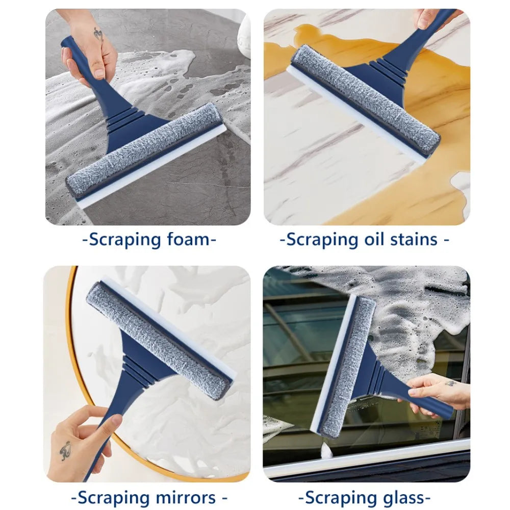 FensterFlex 2-in-1 Window Cleaner | Adjustable Telescopic Handle | Squeegee & Microfiber Mop | For Windows, Glass & Frames