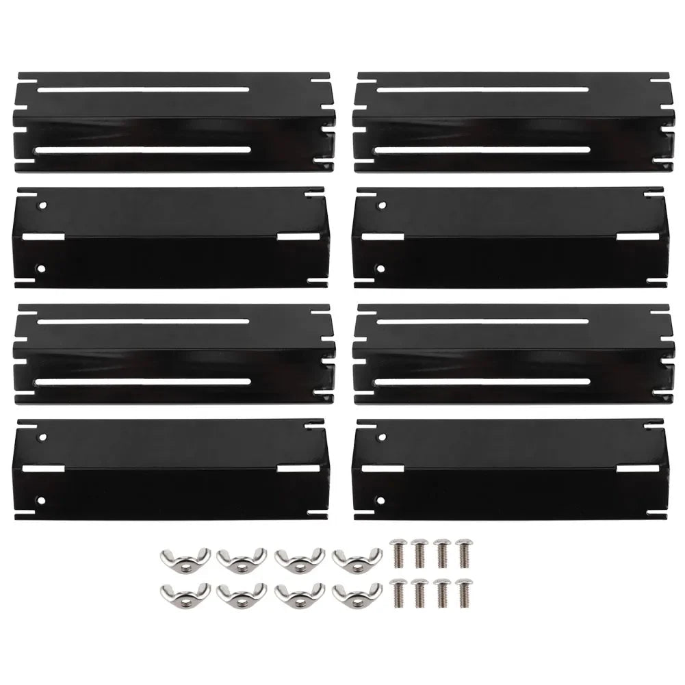 Grill Shield Adjustable Heat Shield for Gas Grills | Replacement Enamel Thermoplates | 2/4 Pair Set | Universally Adjustable 30–56 cm