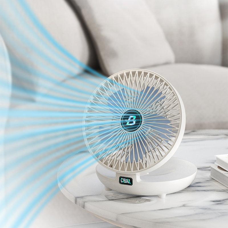 BriseFlex Foldable Table & Wall Fan | Cordless & Whisper Quiet | 3 Speeds | Rechargeable