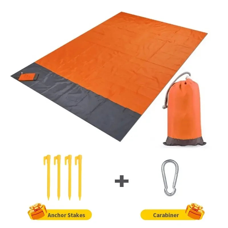 AeroLoom Beach Blanket | XXL 210x200 cm | Waterproof & Sand-free | Ultralight & Portable