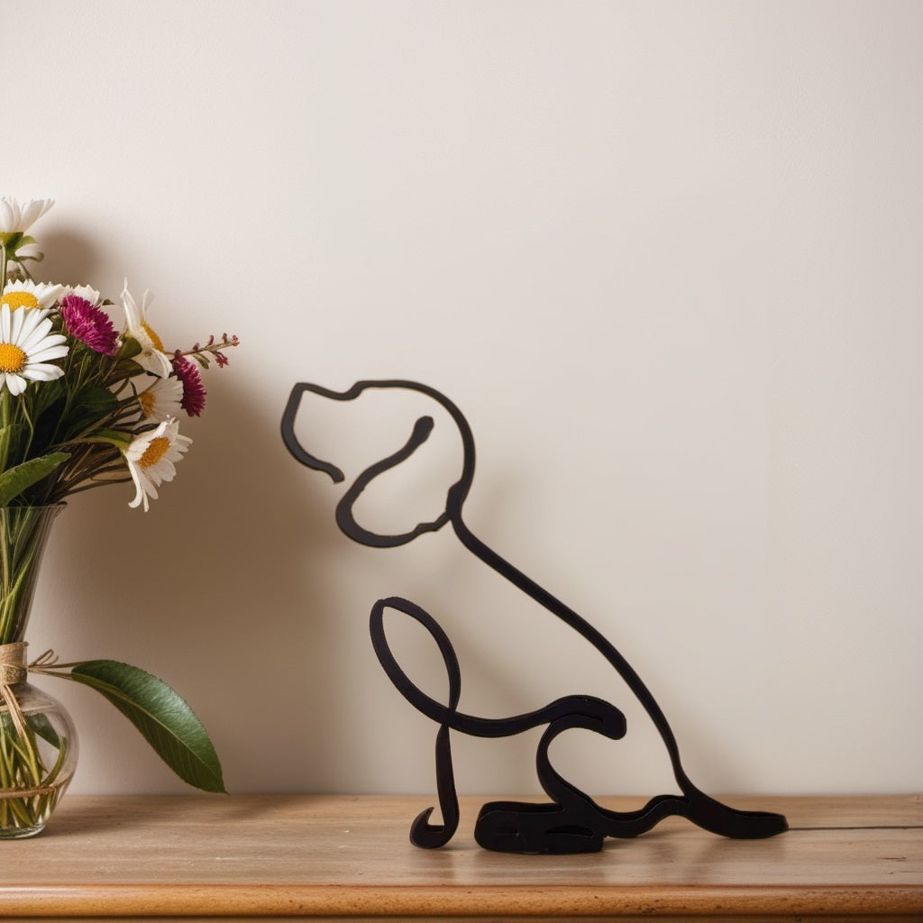 Artipaws Abstract Dog Sculpture | Modern Design | High-Quality Art Figurine | For Shelf & Table