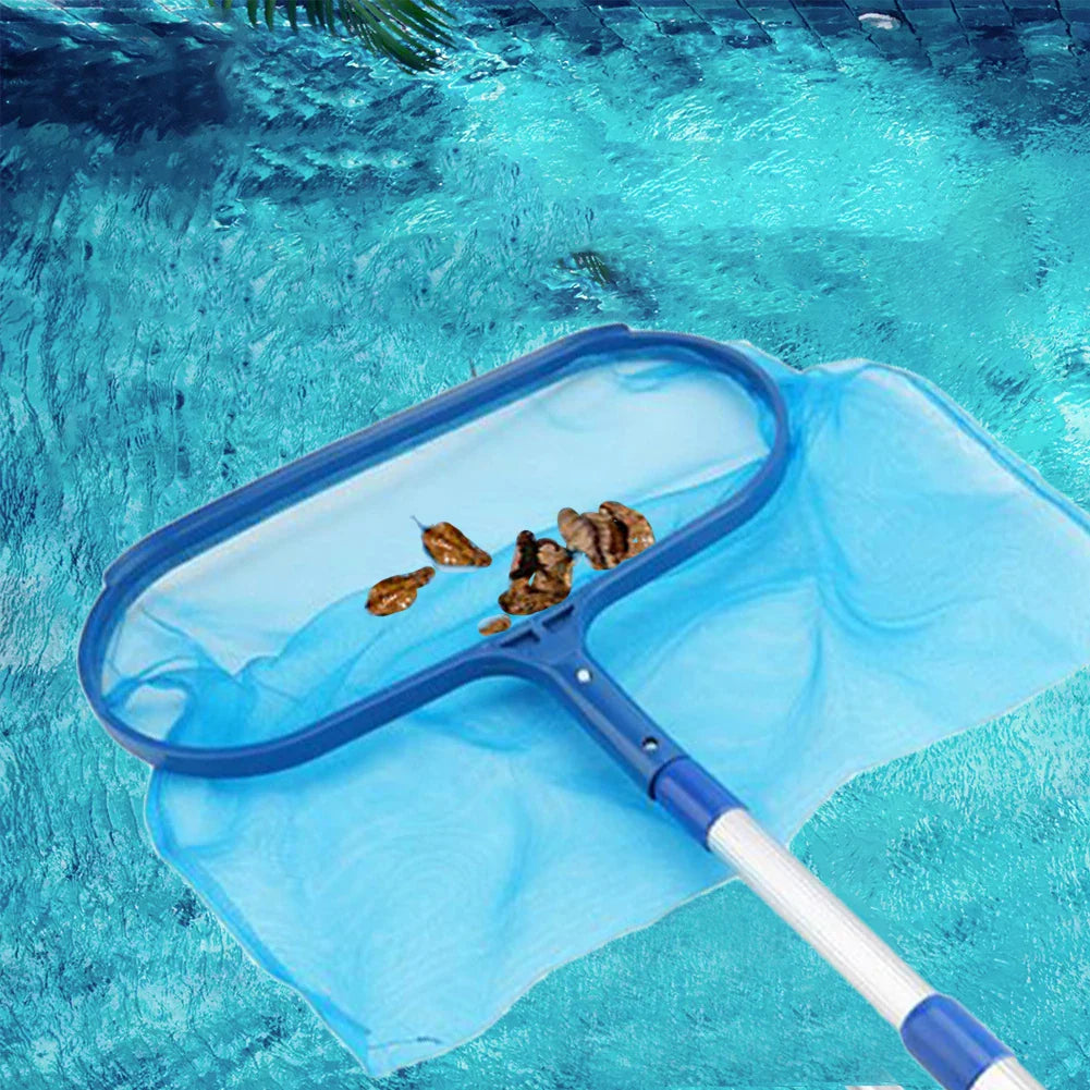 AquaSift Pool Skimmer with Telescopic Pole | Leaf Skimmer for Swimming Pool & Pond | Durable Net | Cleaning for Pool & Spa