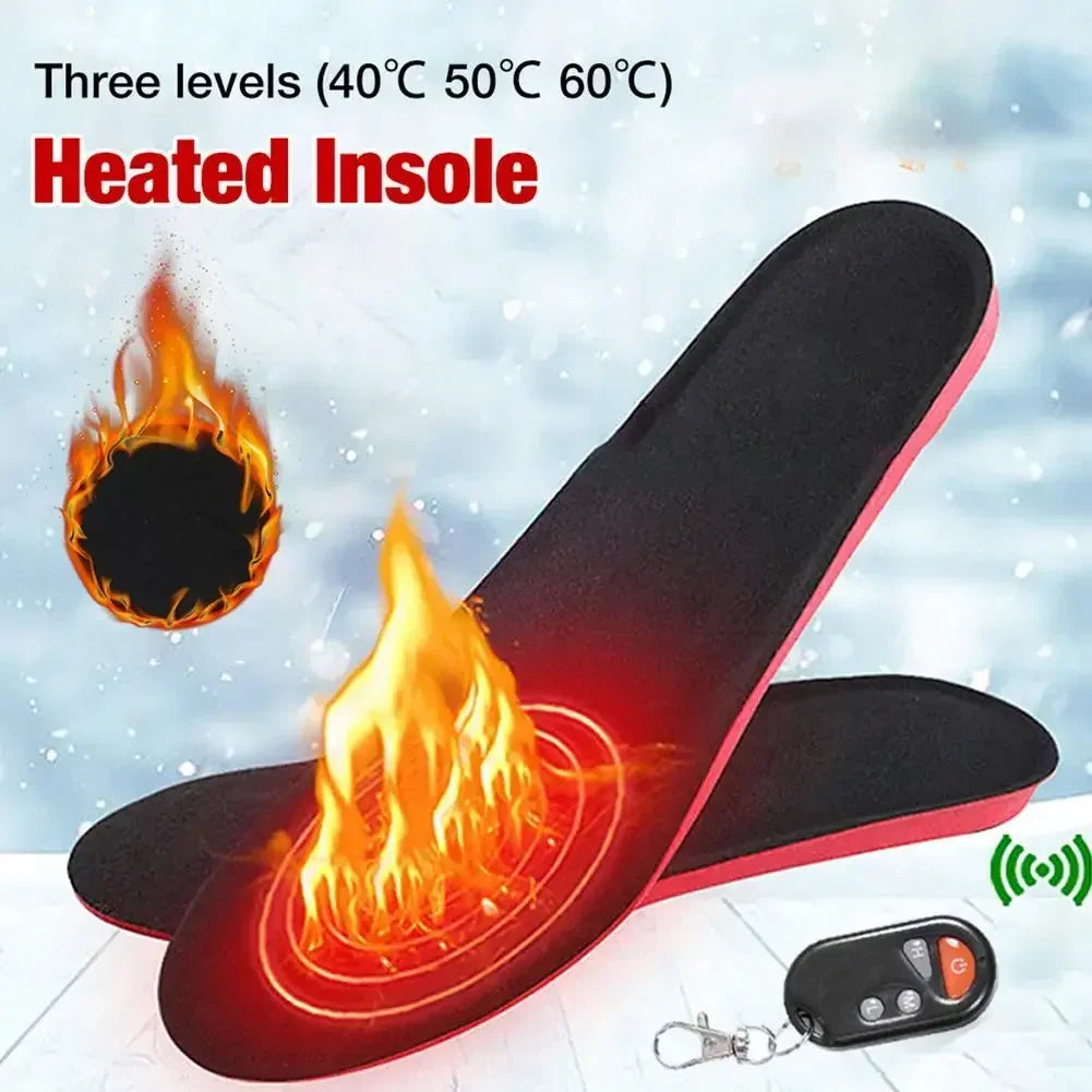 Heated Insoles WarmStep Pro | Rechargeable with Remote Control | 3 Heat Settings | Customizable | Electric Foot Warmers for Winter & Outdoor