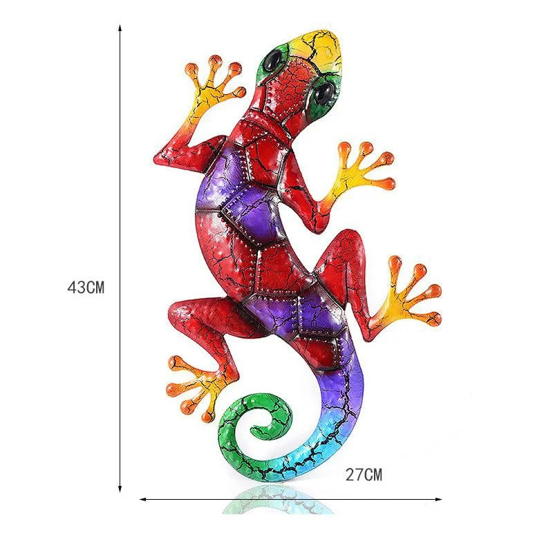Artinova Wall Decor Animal Motif | Handmade from Wrought Iron | Color Accents in Green, Red, or Blue