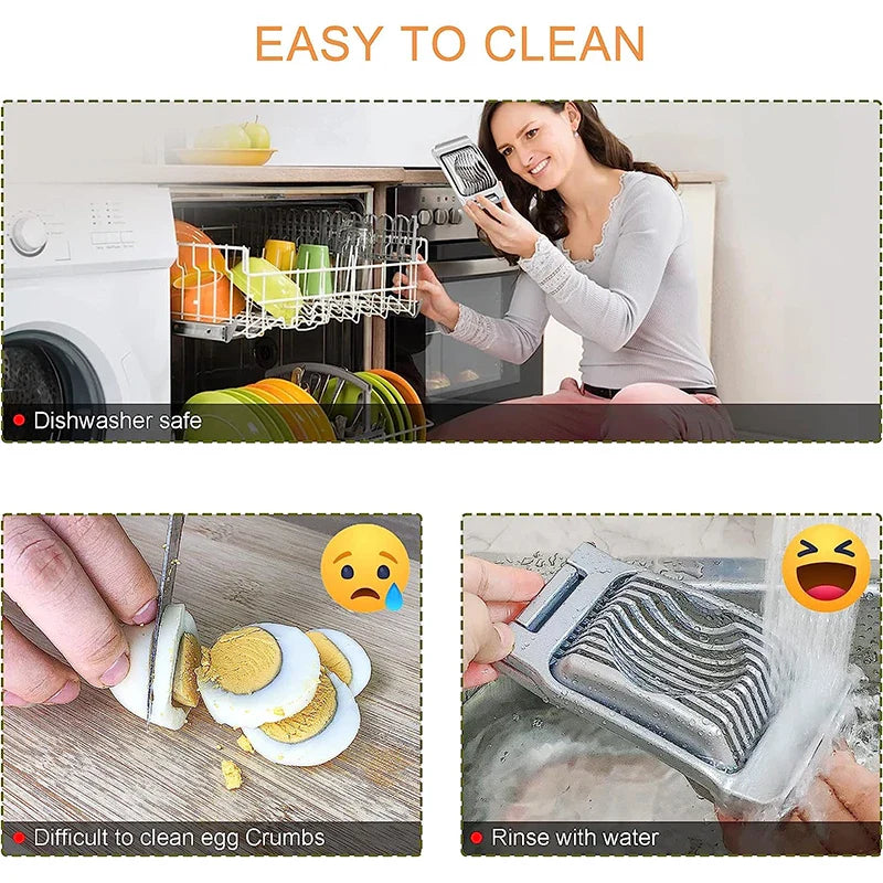 Egg Slicer SchnittMeister | Stainless Steel Cutting Wires | For Egg, Cheese & Mushrooms | Durable Aluminum Housing