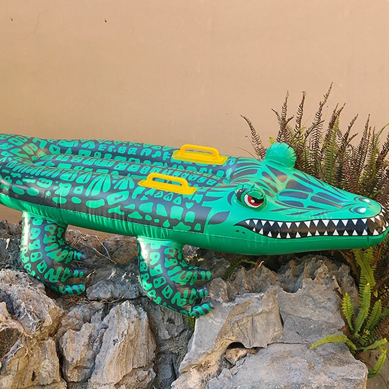 Floatoro Inflatable Crocodile Pool Toy for Kids & Adults | Swimming Toy for Beach, Pool & Summer Party | Durable PVC Water Mattress