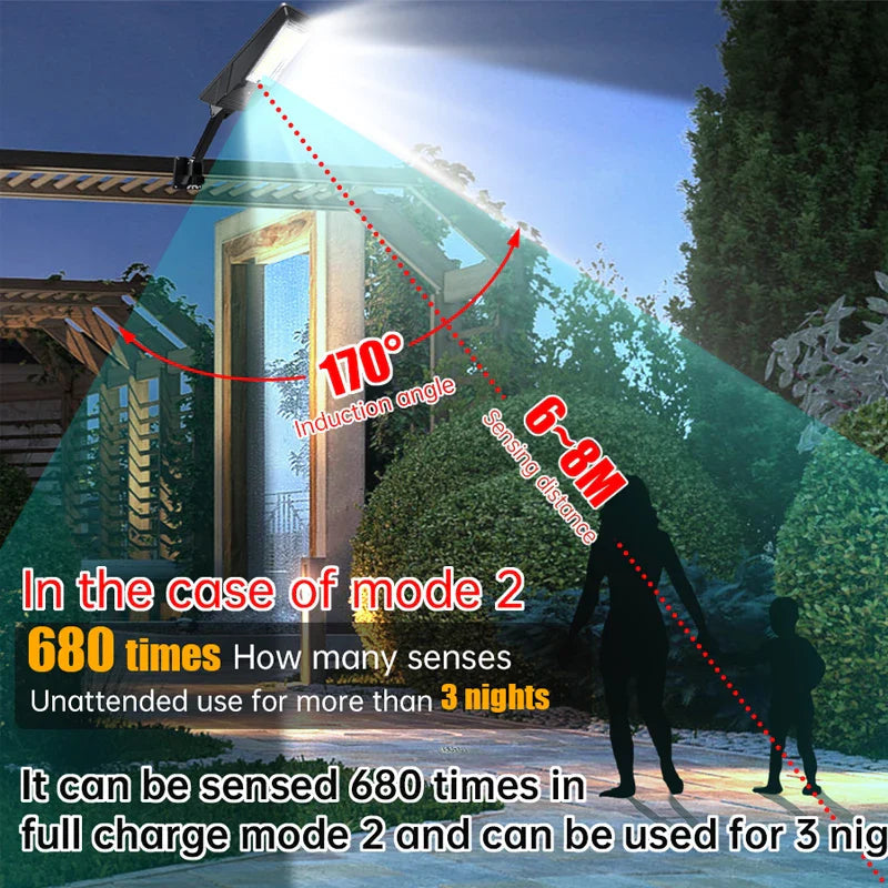 Heliotrax Solar Street Light with Remote Control | 138 LEDs | 3 Lighting Modes | IP65 Waterproof | For Garden, Driveway & Yard
