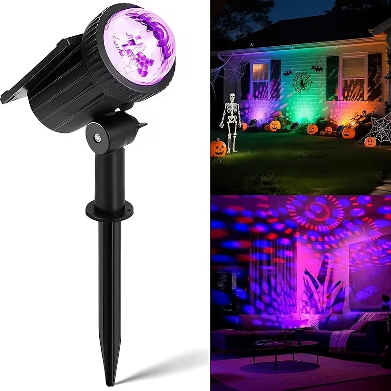 Lumivara | RGB Solar-Gartenstrahler | 7 Farbmodi | Wetterfest | Verstellbar | Für Garten & Terrasse