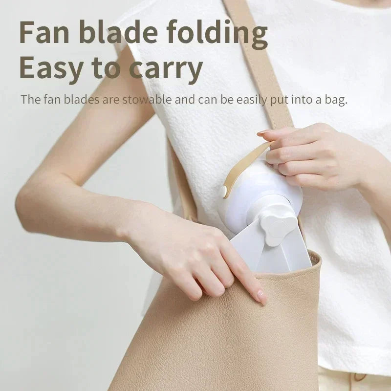 CampiBreeze Portable Ceiling Fan | 3600/7200 mAh Battery | LED & Remote Control | Quiet & Hangable