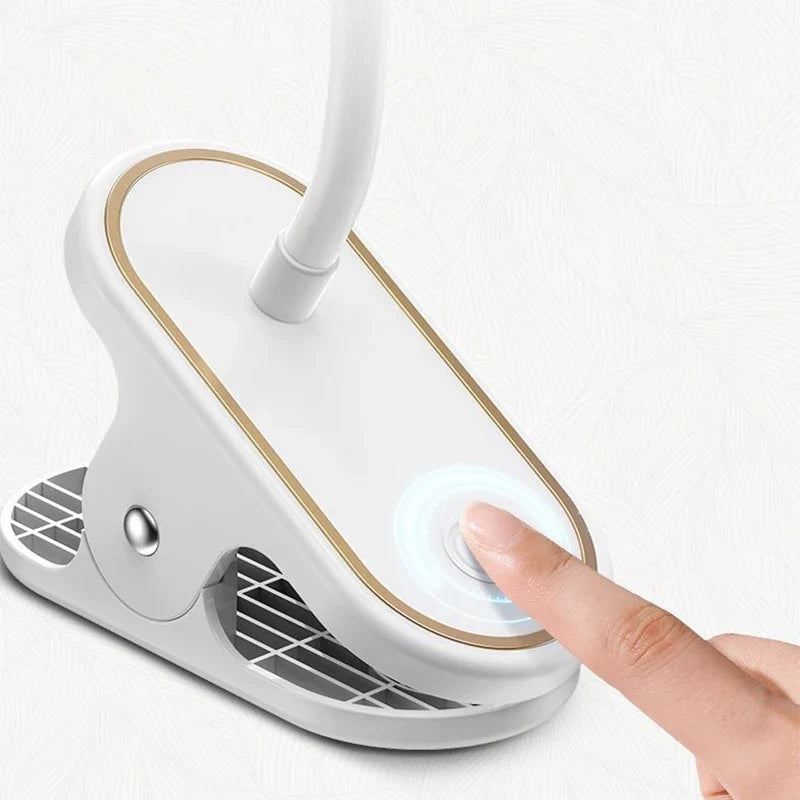 ClipLuma LED Desk Lamp | USB Rechargeable | 3 Brightness Levels | Eye-Friendly | With Clip Mount