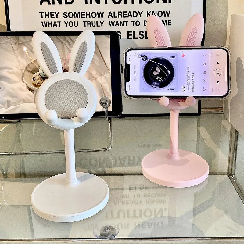 HoppelStand Phone Holder | Height Adjustable & Tiltable | Cute Bunny Design | For Phone & Tablet