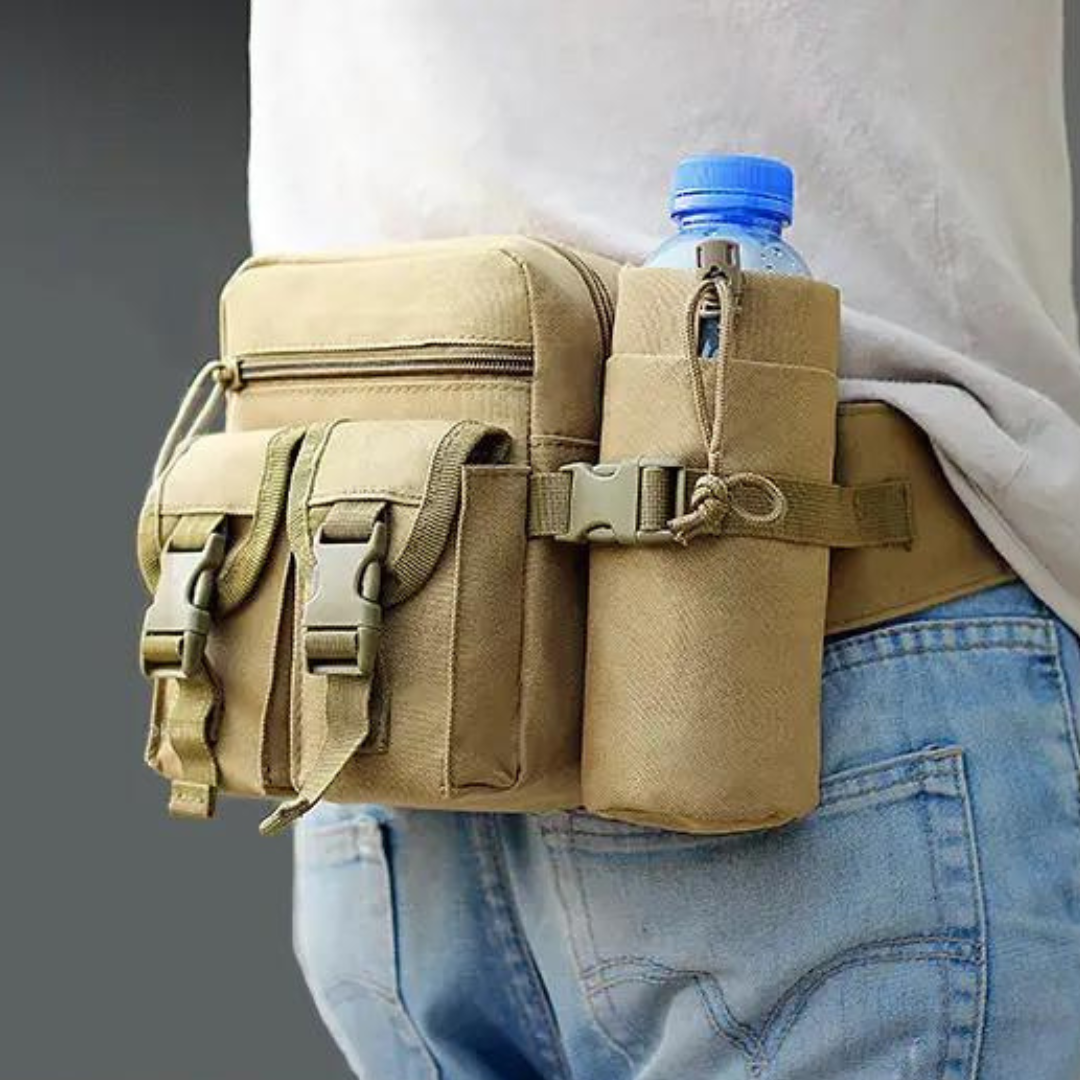 Hiking Hip Bag | Water-Resistant & Lightweight | With Bottle Holder | Adjustable up to 118 cm